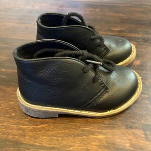 Black Leather Toddler Boots